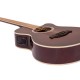 DIMAVERY AW-400 Chitarra Folk Cutaway Redburst con Accordatore e Preamplificatore