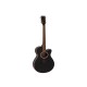 DIMAVERY AW-400 Chitarra Folk Nera con Cutaway e Accessori Inclusi