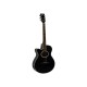 DIMAVERY AW-400 Chitarra Folk per Mancini, Cutaway, Nera Lucida
