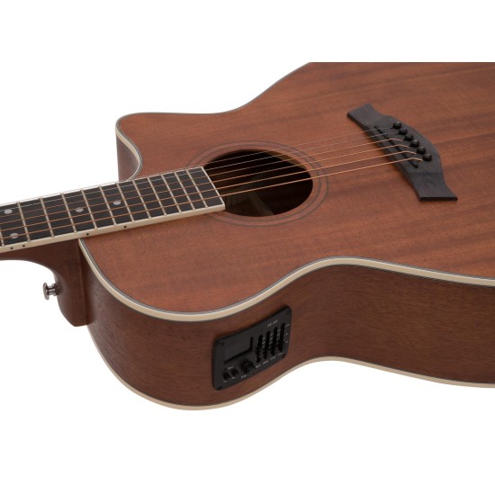Chitarra Western DIMAVERY AW-410 in Sapele, 4/4 Dreadnought per Destrorsi
