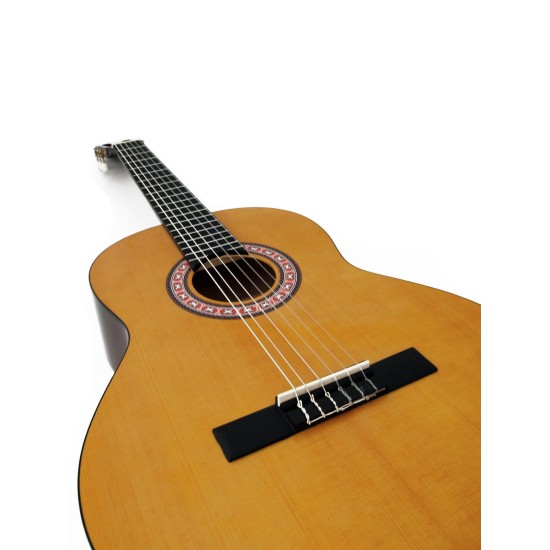 DIMAVERY AC-303: Chitarra Classica 4/4 in Acero con Manico Okumé e Palissandro