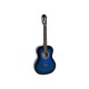 DIMAVERY AC-303 Chitarra Classica 4/4 Blueburst per Destrorsi con Borsa