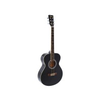 DIMAVERY AW-303 Chitarra Folk 4/4 Nero con Accessori – Perfetta per Musicisti Destrorsi