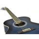 Chitarra Folk DIMAVERY AW-303 Blue Burst 4/4 per Destrorsi con Borsa e Accessori