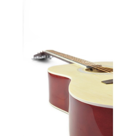 Chitarra Folk DIMAVERY AW-303 4/4 Naturale con Accessori Inclusi
