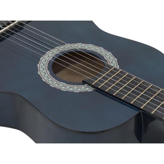 Chitarra Classica 3/4 Blu DIMAVERY AC-303 con Accessori - Perfetta Idea Regalo