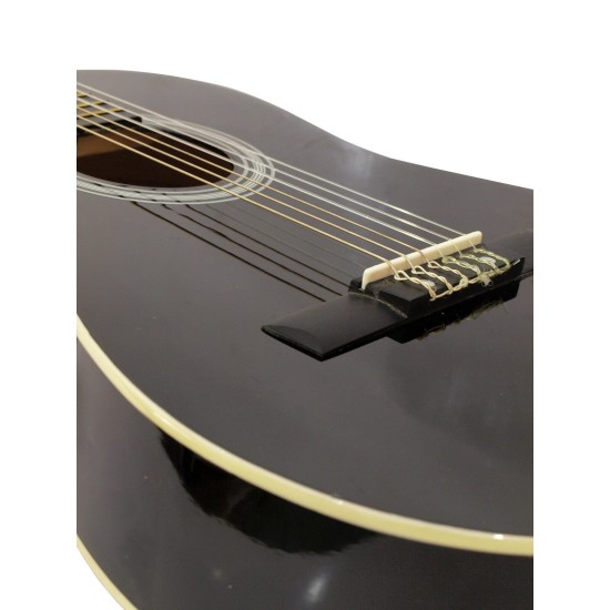 Chitarra Classica 3/4 DIMAVERY AC-303 Nera con Accessori Inclusi