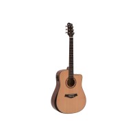 Chitarra Western DIMAVERY ASW-60 Grande Naturale con Corpo Massiccio e Top Solido