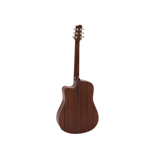 Chitarra Western DIMAVERY ASW-60 Grande Naturale con Corpo Massiccio e Top Solido