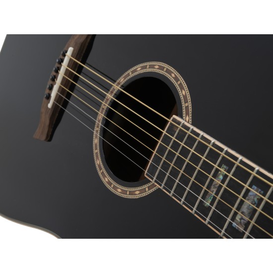 Chitarra Western DIMAVERY TW-85 in Cedro Massiccio con Manico in Mogano - Versione Destrorsi
