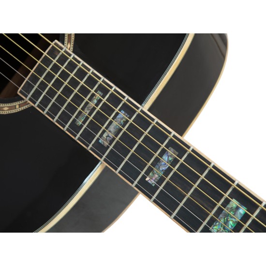 Chitarra Western DIMAVERY TW-85 in Cedro Massiccio con Manico in Mogano - Versione Destrorsi