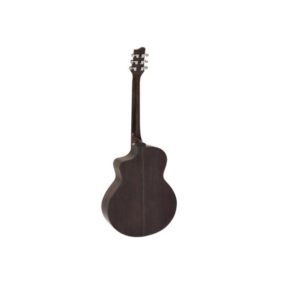 Chitarra Western Mini Jumbo DIMAVERY STW-50 con Pickup, Mogano Verniciato