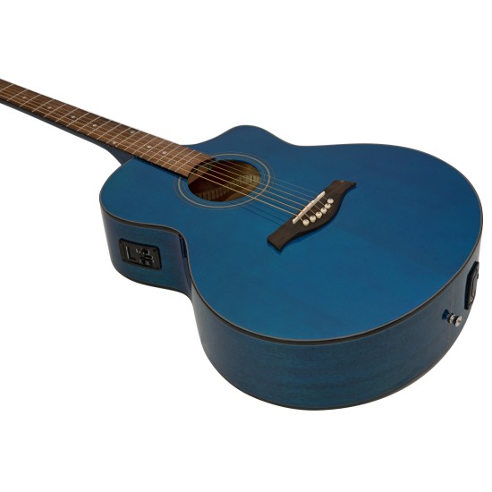 Chitarra Western Mini Jumbo DIMAVERY STW-50 con Pickup, Blu