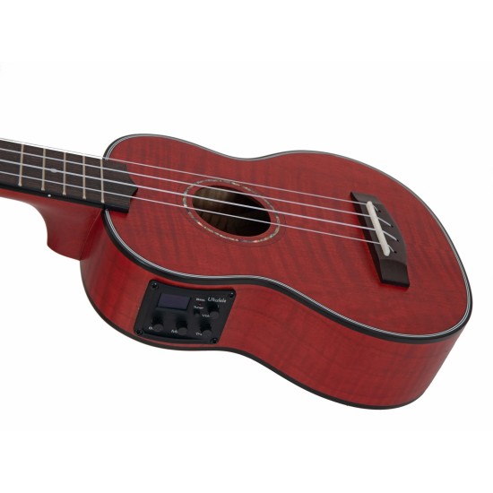 Ukulele Soprano UK-100 rosso fiammato