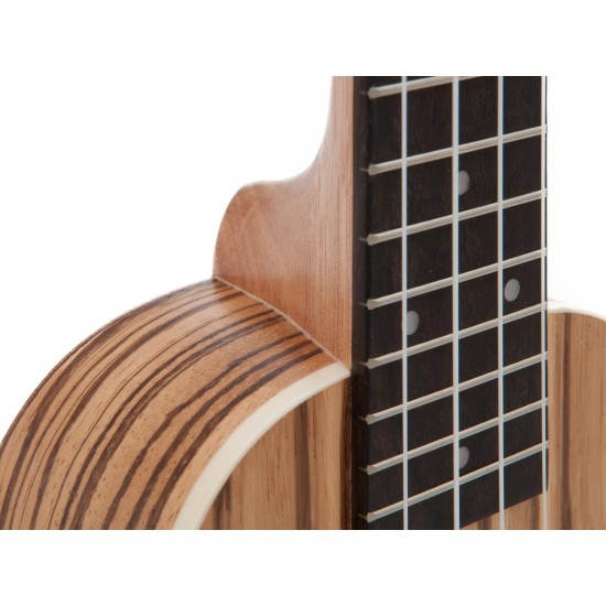 Ukulele Soprano DIMAVERY UK-400 in Zebrawood - Strumento Musicale Ideale per Regali