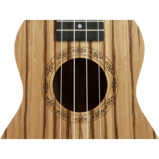 Ukulele Soprano DIMAVERY UK-400 in Zebrawood - Strumento Musicale Ideale per Regali
