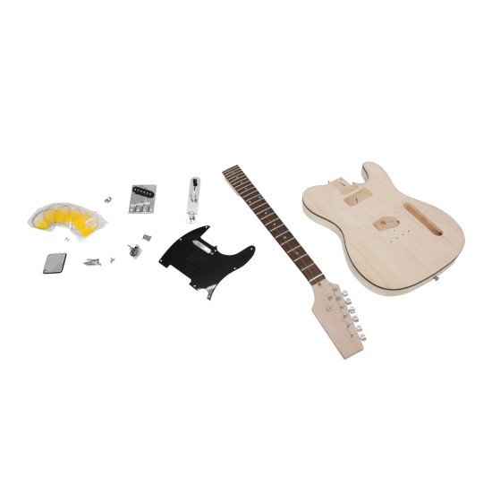 Kit di Costruzione Chitarra DIMAVERY DIY TL-10 - Progetto Personalizzabile con 2 Single Coil