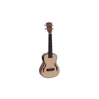 DIMAVERY UK-800 Ukulele da Concerto in Abete Rosso con Pickup e Equalizzatore a 3 Bande