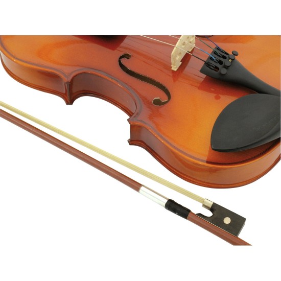 Violino 4/4 DIMAVERY Completo di Arco e Custodia, Finitura Naturale Verniciata