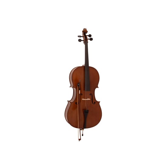 Violoncello 4/4 DIMAVERY con Borsa Morbida - Strumento Musicale in Acero Verniciato