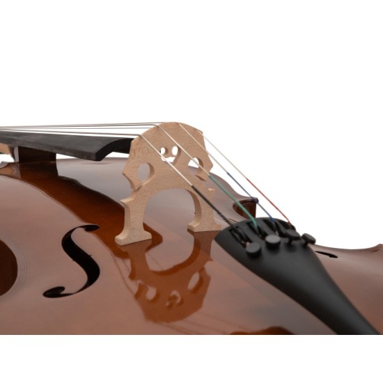 Violoncello 4/4 DIMAVERY con Borsa Morbida - Strumento Musicale in Acero Verniciato