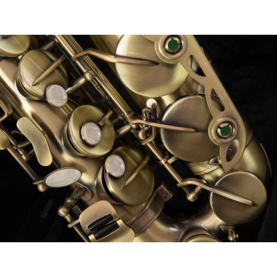 DIMAVERY SP-30 Sassofono Contralto Vintage in Ottone con Effetto Spazzolato