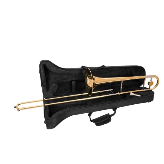 DIMAVERY TT-300 Trombone Tenor B Oro con Campana in Ottone Temprato