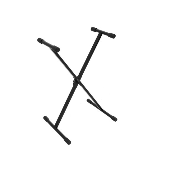 DIMAVERY SL-2EU Supporto per Tastiera Regolabile in Acciaio, Nero, Carico 30 kg