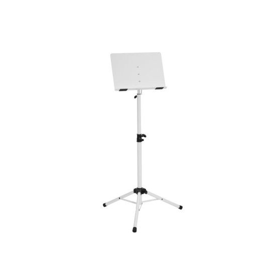 Supporto Spartiti Professionale DIMAVERY OP-1 Bianco - Altezza Regolabile, Design Compatto