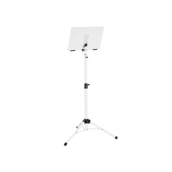 Supporto Spartiti Professionale DIMAVERY OP-1 Bianco - Altezza Regolabile, Design Compatto