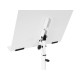 Supporto Spartiti Professionale DIMAVERY OP-1 Bianco - Altezza Regolabile, Design Compatto