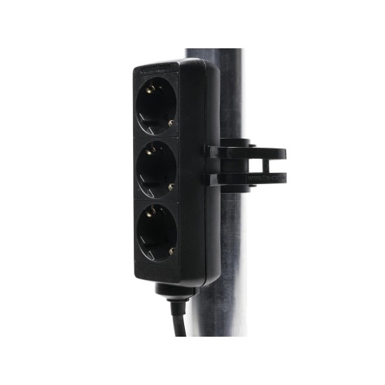 Set di 4 Morsetti di Fissaggio Neri SNAP per Gestione Cavi - Made in Germany