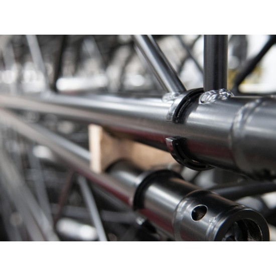 Paratraversa Nera 8x SNAP - Set Professionale Tubo 50 mm per Illuminazione