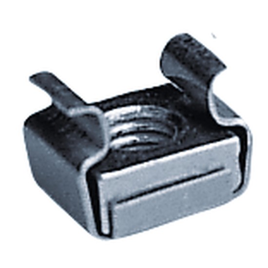 Dado a Gabbia M6 per Guida a Rack Perforato - Made in Europe, Colore Argento