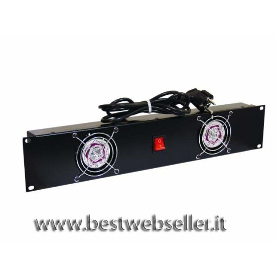 19 Pannello Frontale w.2 fans wired, 2 U 19 Pannello Frontale w.2 fans wired, 2 U