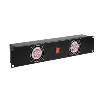 OMNITRONIC Pannello Frontale Z-19 con 2 Ventole 2U - Raffreddamento Efficiente per Rack 483 mm