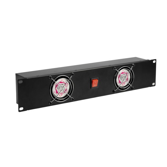 OMNITRONIC Pannello Frontale Z-19 con 2 Ventole 2U - Raffreddamento Efficiente per Rack 483 mm