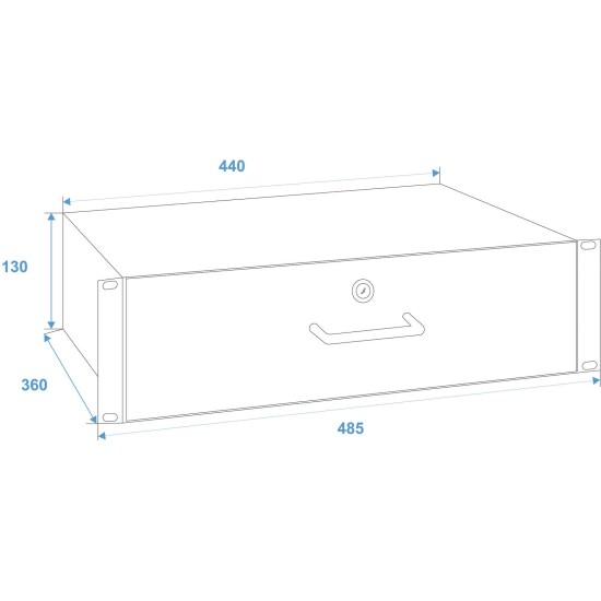 Cassetto Rack Omnitronic 3U con Serratura per Rack 19 Pollici - Sicurezza e Organizzazione