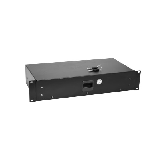 OMNITRONIC Cassetto Rack con Serratura 2HU - Sicurezza e Praticità per Rack 19