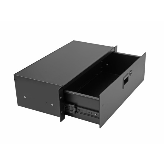 OMNITRONIC Cassetto Rack con Serratura 3U per Montaggio 19