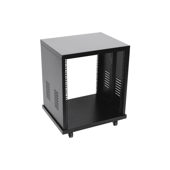 ROADINGER Rack in Acciaio Verniciato a Polvere 12U - Ideale per Amplificatori e Installazioni Fisse