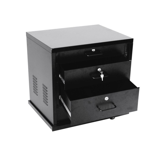 ROADINGER Rack in Acciaio Verniciato a Polvere 12U - Ideale per Amplificatori e Installazioni Fisse