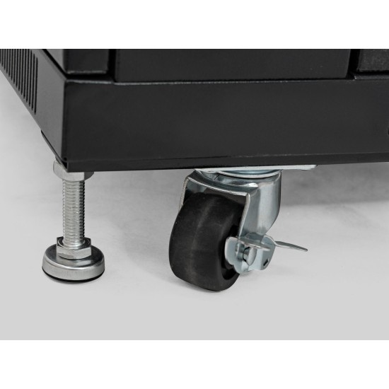 ROADINGER SSC-24 Armadio in Acciaio con Porta in Vetro 24U - Progettato per Sicurezza e Raffreddamento Efficiente