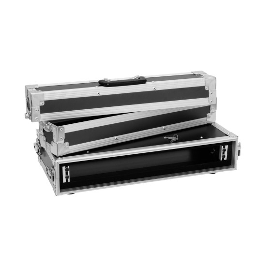 ROADINGER Rack per Effetti CO DD 1U, Nero, Profondità 24 cm - Custodia Professionale