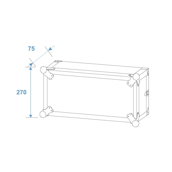 ROADINGER Rack per Effetti Professionale 5U, Profondità 40 cm, Nero Laminato