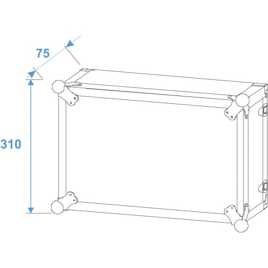 ROADINGER Rack per Effetti Professionale 6U, Profondità 24 cm, Nero Laminato