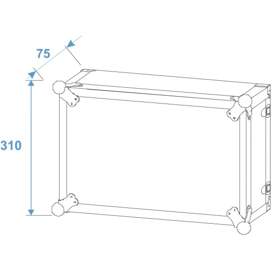 ROADINGER Rack per Effetti CO DD 6U, Profondità 38 cm, Nero - Alta Qualità e Versatilità