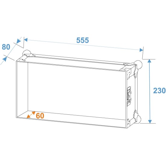 ROADINGER Rack PRO 4HU 45 cm - Case Professionale in Legno Multistrato con Doppia Porta