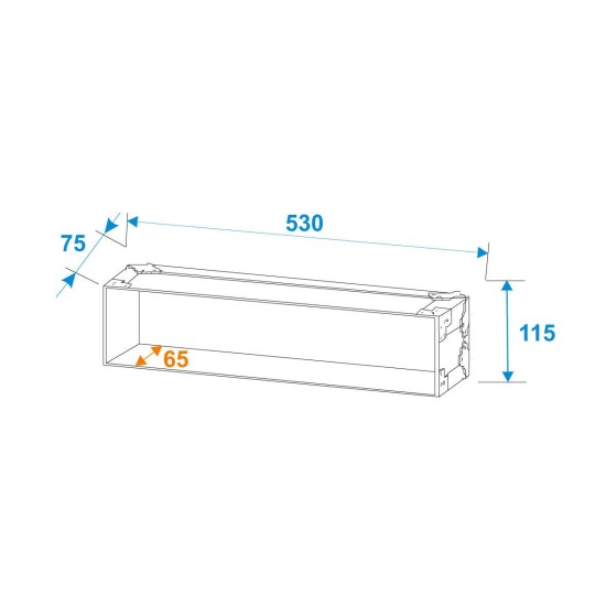 ROADINGER Rack PRO 2HU 25 cm - Custodia Professionale per Attrezzature 19