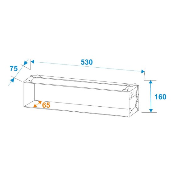 ROADINGER Rack PRO 3U 25 cm - Case Professionale in Legno Multistrato